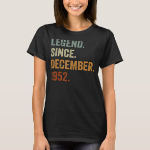 70 Jahre alte Legende seit Dezember 1952 70. Gebur T-Shirt