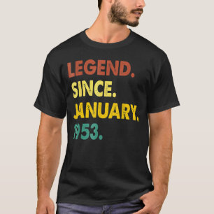 70 Jahre alte Legende seit Januar 1953 70. Geburts T-Shirt