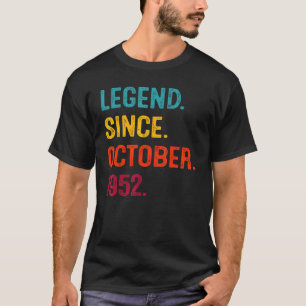 70 Jahre alte Legende seit Oktober 1952 70. Geburt T-Shirt