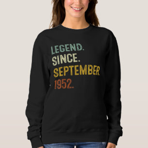 70 Jahre alte Legende seit September 1952 70. Bir Sweatshirt