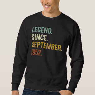 70 Jahre alte Legende seit September 1952 70. Bir Sweatshirt