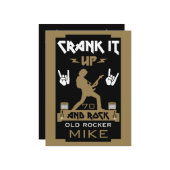 70 Jahre alte Rockers zum Geburtstag Karte (Vorderseite/Rückseite Beispiel)