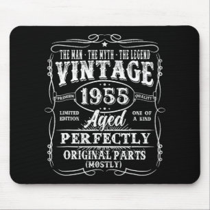 70 Jahre alte Vintage 1955 Mann Mythos Legende 70. Mousepad
