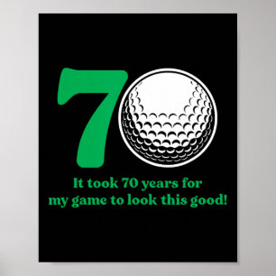 70 Jahre alter Golfer Golf 70. Geburtstag Poster