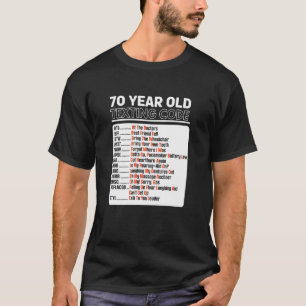 70 Jahre alter Senior-sims-Code T-Shirt