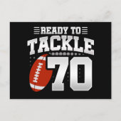 70 Jahre altes Tackle Football Party 70. Geburtsta Postkarte (Vorderseite)