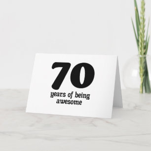 70 Jahre Awesome sein Karte