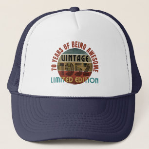 70 Jahre awesome vintage 1952 limitierte Auflage Truckerkappe