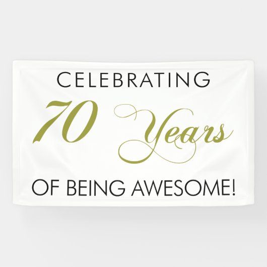 70 Jahre des Seins feiern fantastische Fahne Banner (Horizontal)