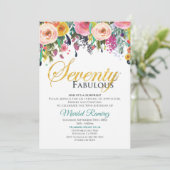 70 Jahre Fantastische Einladung (Stehend Vorderseite)