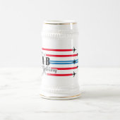 70 Jahre feiern, Flugzeug des 86W Biersteins Bierglas (Mittel)