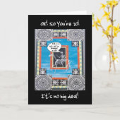 70 Jahre Geburtskarte - mit Skelett Karte (Gelbe Blume)