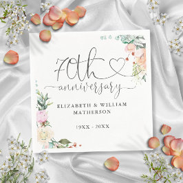 70 Jahre Gold Heart Rose Blumenkohl Serviette