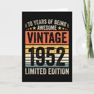 70 Jahre großartig sein Vintage 1952 Karte