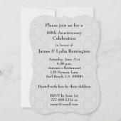 70 Jahre Hochzeitstag Platinum Z03 Einladung (Rückseite)