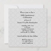 70 Jahre Hochzeitstag Platinum Z03 Einladung (Rückseite)