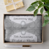 70 Jahre Hochzeitstag Platinum Z03 Seidenpapier (Geschenk)