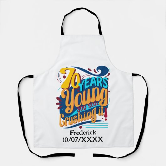 70 Jahre immer noch erpresst, Vintager Geburtstag Schürze (Vorderseite)
