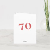 70 Jahre Jahrestag Karte (Rückseite)