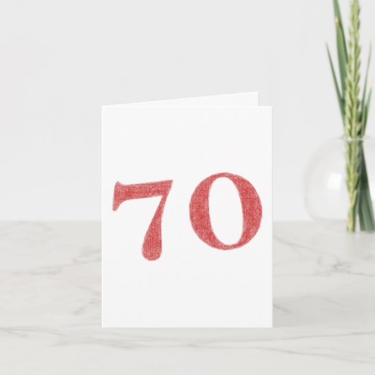 70 Jahre Jahrestag Karte (Vorderseite)