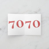 70 Jahre Jahrestag Karte (Innenseite)
