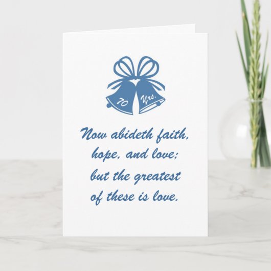 70 Jahre Liebe Karte (Vorderseite)