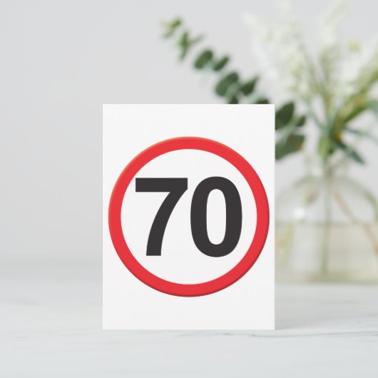 70 Jahre Postkarte (Stehend Vorderseite)