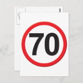 70 Jahre Postkarte (Vorne/Hinten)
