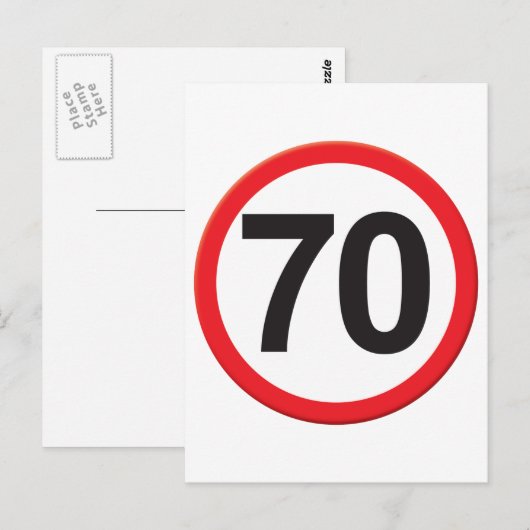 70 Jahre Postkarte (Vorne/Hinten)