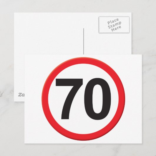 70 Jahre Postkarte (Vorne/Hinten)