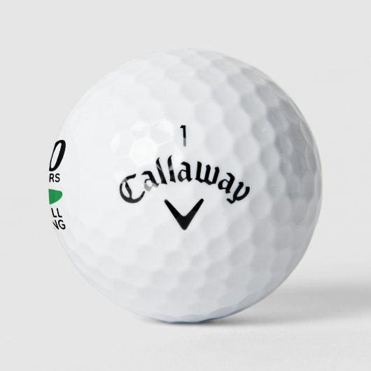 70 Jahre und immer noch schwindend sonniger 70. Ge Golfball (Logo)
