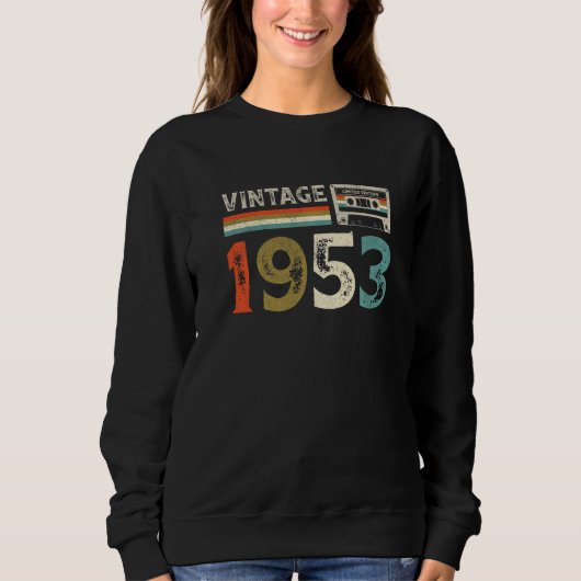 70 Jahre Vintag 1953 70. Geburtstag Sweatshirt (Vorderseite)