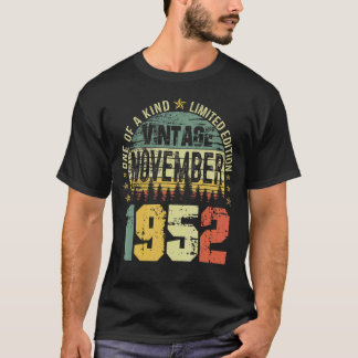 70 Jahre Vintag im November 1952 70. Tag T-Shirt
