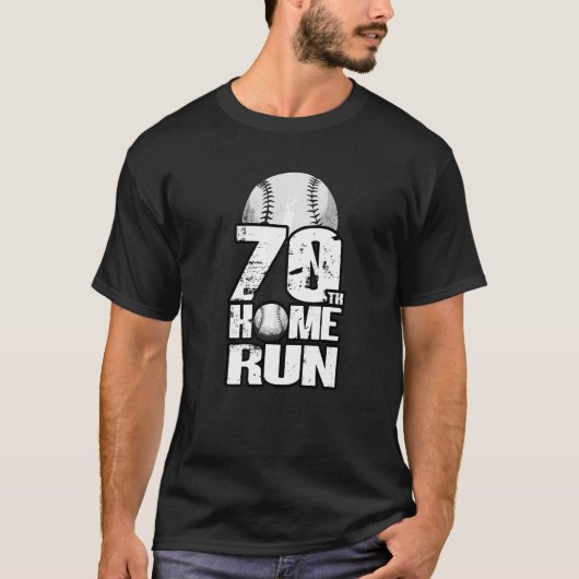 70 Jahre Vintager Baseball 70. Geburtstag T-Shirt (Vorderseite)