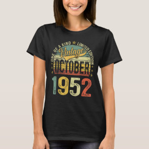 70 Jahre Vintager Oktober 1952 70. Tag T-Shirt