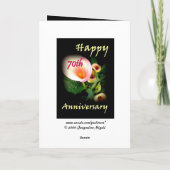 70. Jahrestag mit Calla Lilies Karte (Rückseite)