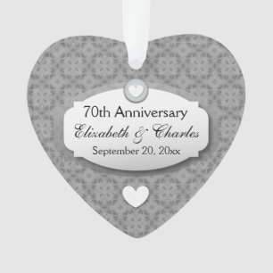 70. Jahrestags-Hochzeitstag-Platin Z03 Ornament