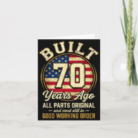 70-jähriger Mann Patriotische USA-Flagge Vater 70.