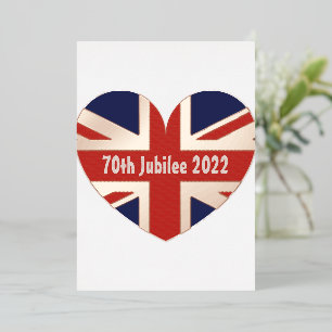 70. Jubiläum 2022 England Flagge Folien Feiertagskarte