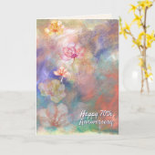 70. Jubiläum Abstrakte Farbe und Blume Karte (Gelbe Blume)