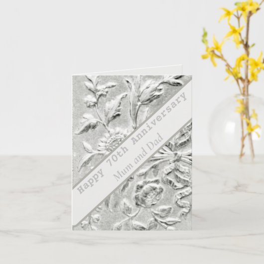 70. Jubiläum Editable Card Karte (Gelbe Blume)