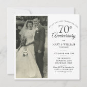 70. Jubiläum Hochzeit Foto Square Einladung (Vorderseite)