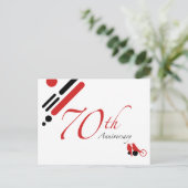 70. Jubiläum (Mod-Vögel) Postkarte (Stehend Vorderseite)