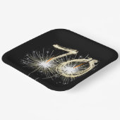 70. Jubiläum Party Sparklers auf Black Pappteller (Gewinkelt)