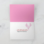 70. Jubiläum Shoestring Herz und Sneakers Karte (Innenseite)