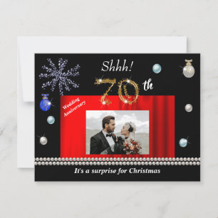 70. Jubiläums-Weihnachts-Überraschung Save the Dat Einladung