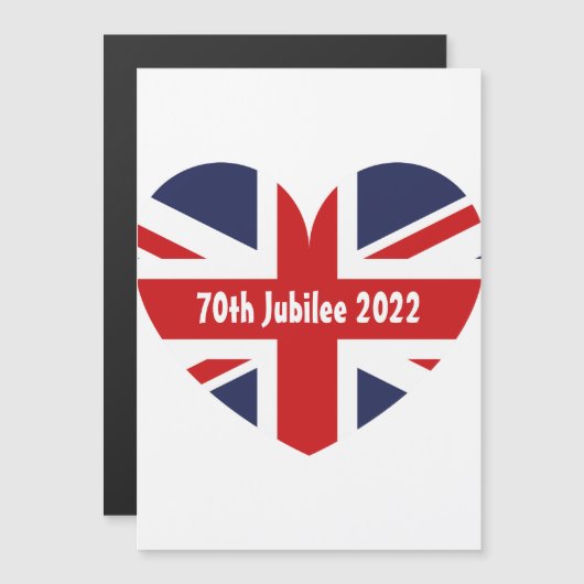 70. Jubilee 2022 Britische Flagge Magnetkarte (Vorne/Hinten)