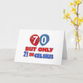 70. Lebensjahr Karte (Gelbe Blume)