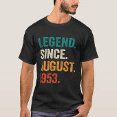 70 Legend seit August 1953 70. T-Shirt (Vorderseite)