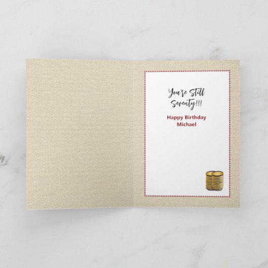 70. Männlicher Cartoon Funny Sprichwort Gambling G Karte (Innenseite)